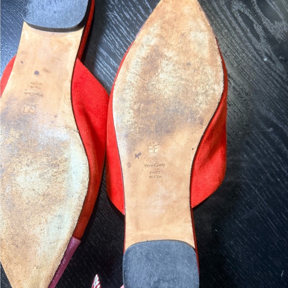 Diane Von Furstenberg Red and Pink Mules - Picture 8 of 9